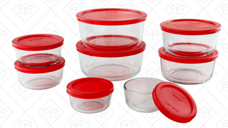 Pyrex Glass 16 Piece Storage Set | $27 | Amazon